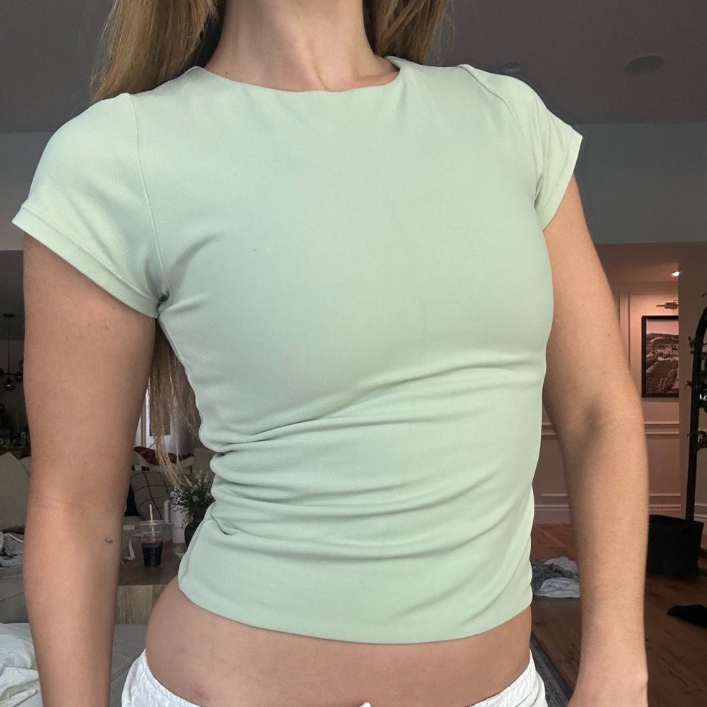 Classic Short Sleeve Tee in Light Mint - Women's Top